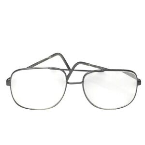 Vintage Magnivision +3.25 Reading Glasses Black Metal Aviator Frames Retro